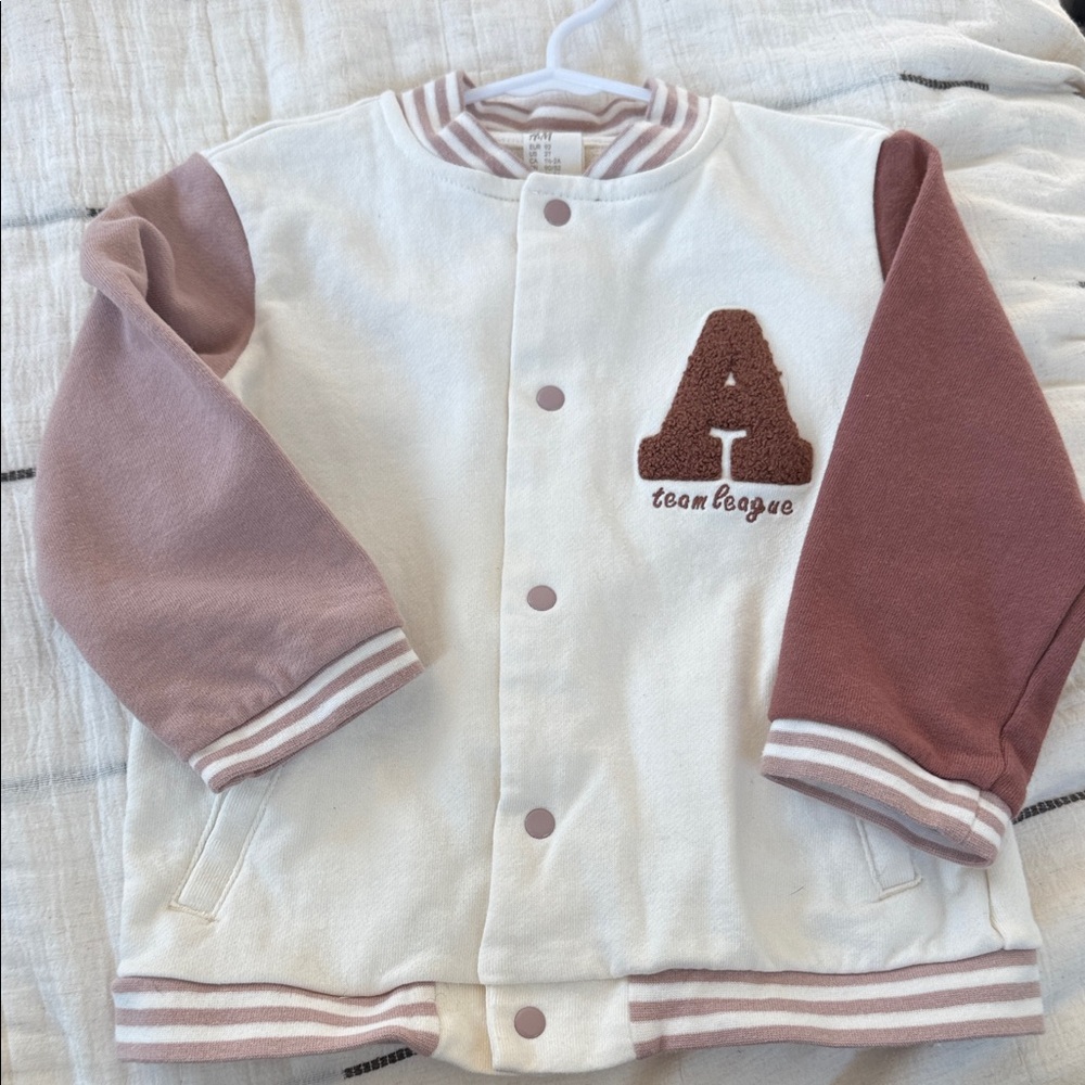 H&M girls 2t varsity jacket look